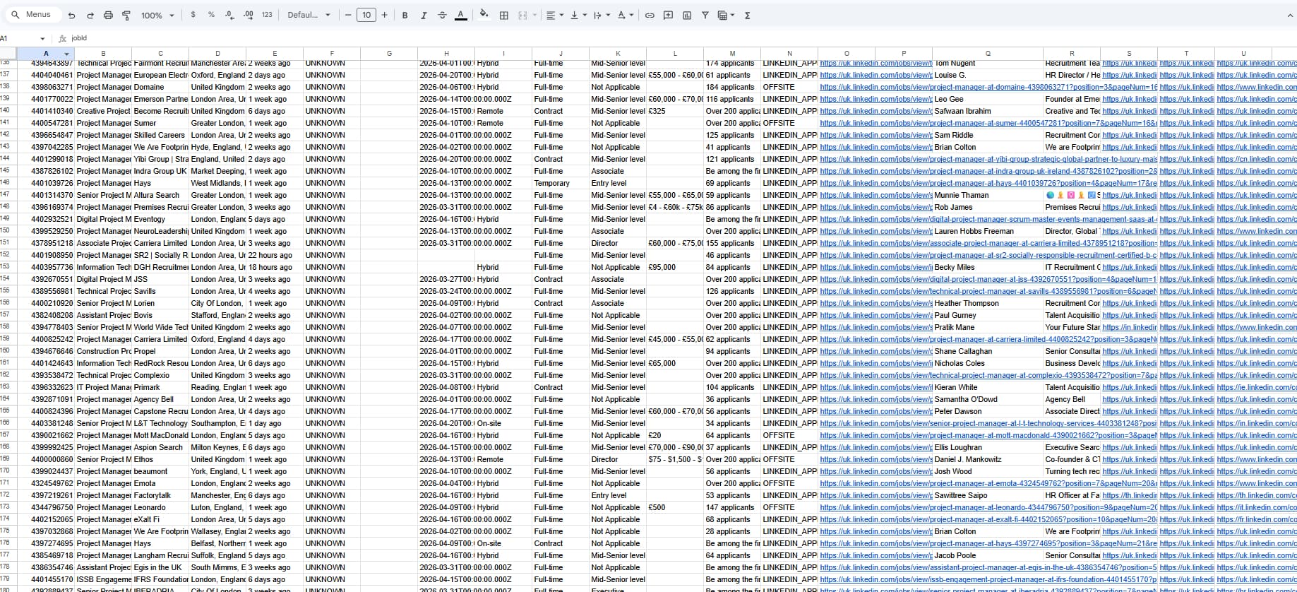 Project Manager sample output preview